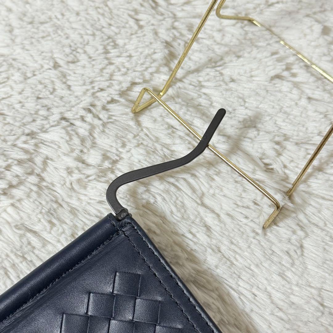 ⭐️未使用品⭐️　ボッテガヴェネタ　イントレチャート　マネークリップ　ネイビー