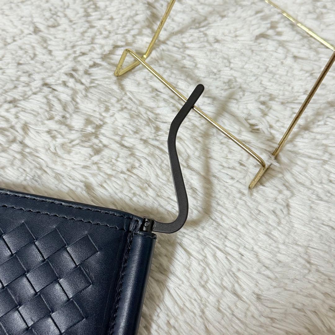 ⭐️未使用品⭐️　ボッテガヴェネタ　イントレチャート　マネークリップ　ネイビー