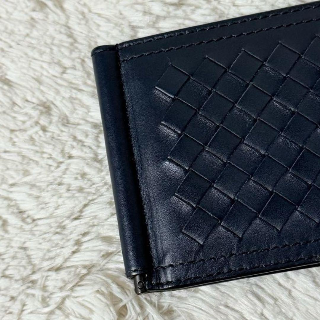 ⭐️未使用品⭐️　ボッテガヴェネタ　イントレチャート　マネークリップ　ネイビー