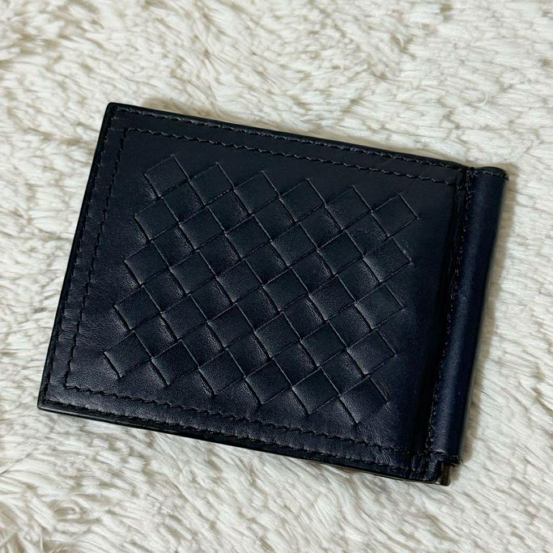 ⭐️未使用品⭐️　ボッテガヴェネタ　イントレチャート　マネークリップ　ネイビー