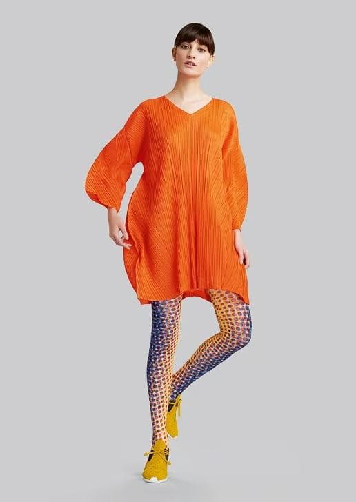 プリーツプリーズ イッセイミヤケ 15AW ラウンドデザインプリーツチュニック