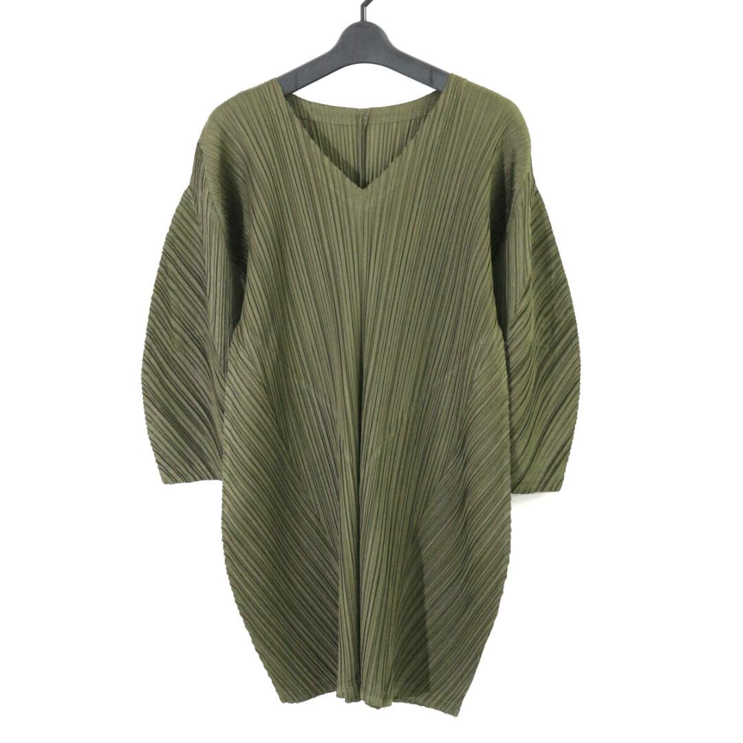 プリーツプリーズ イッセイミヤケ 15AW ラウンドデザインプリーツチュニック