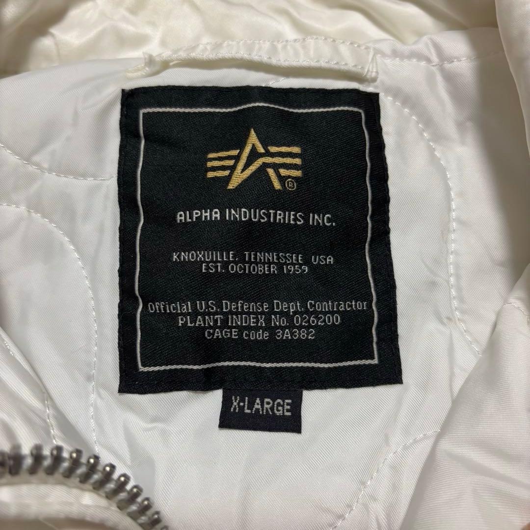 ALPHA INDUSTRIES CWU-45P フライトジャケット 白 XL