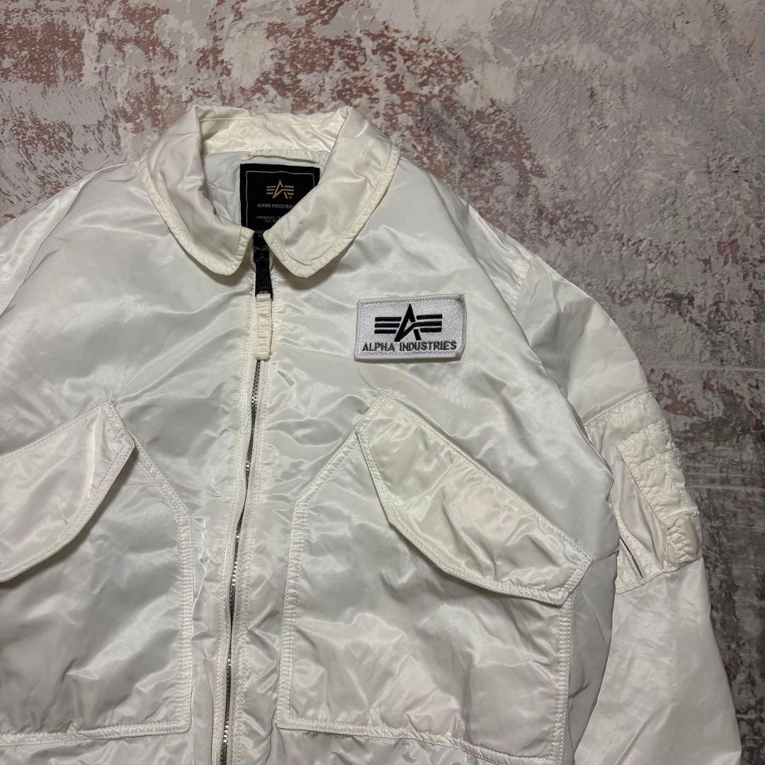 ALPHA INDUSTRIES CWU-45P フライトジャケット 白 XL