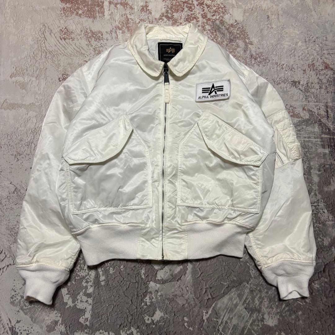 ALPHA INDUSTRIES CWU-45P フライトジャケット 白 XL