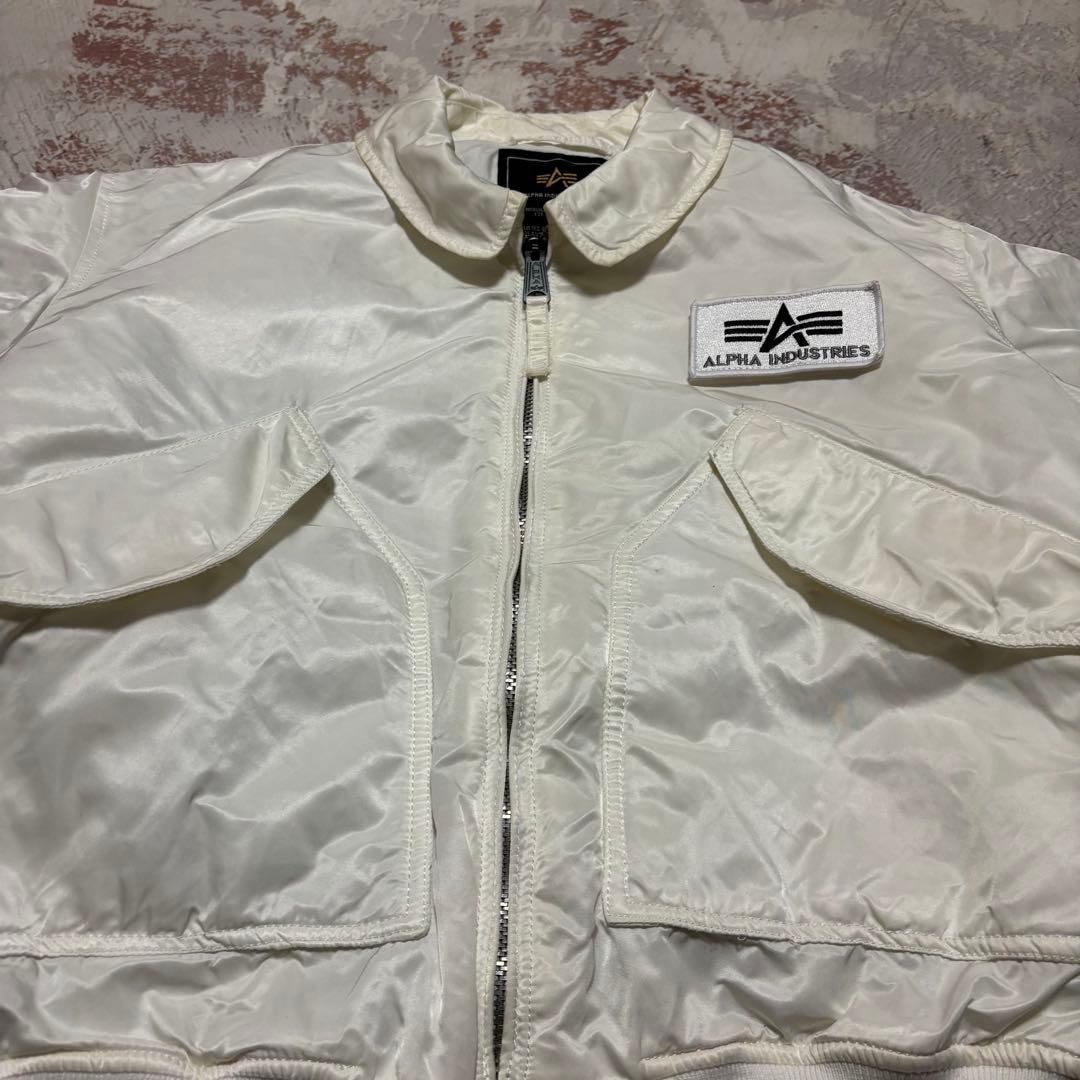 ALPHA INDUSTRIES CWU-45P フライトジャケット 白 XL