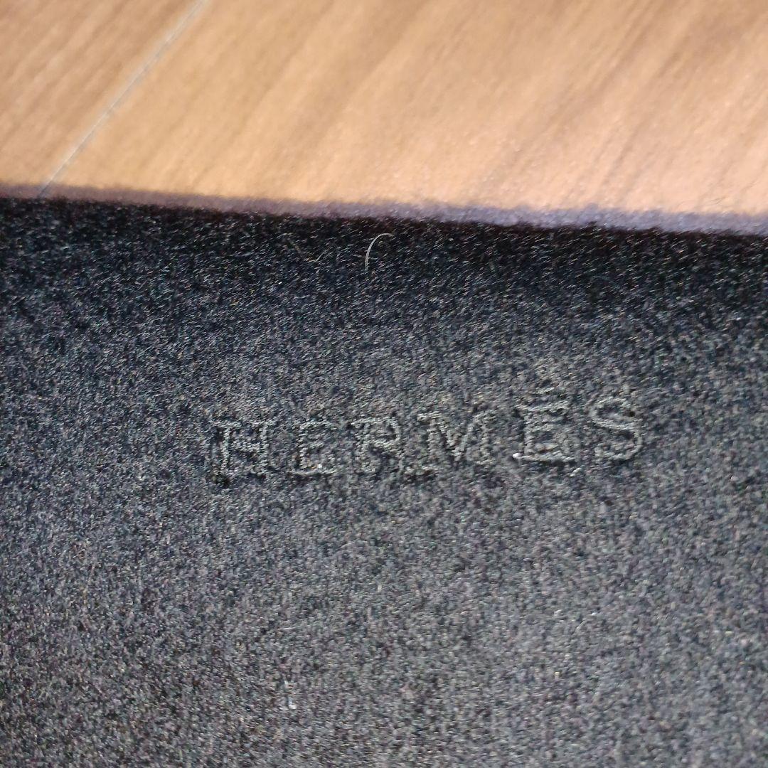 34　エルメス　マフラー　ブラック