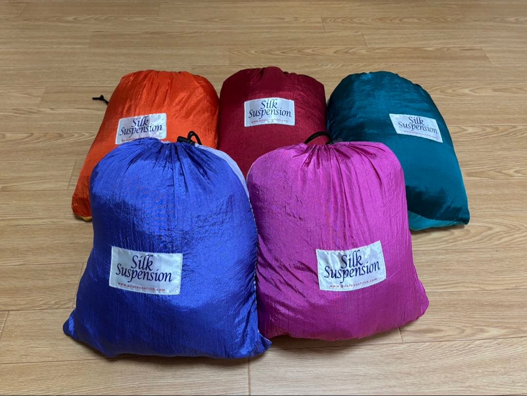 シルクサスペンション　グリーン　エクササイズ用ハンモック