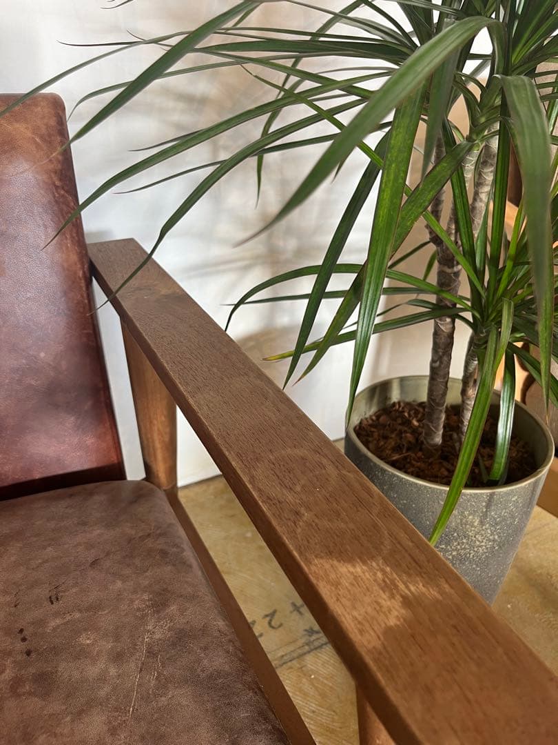 KJ　2人掛けヴィンテージ革ソファ