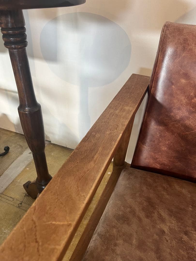 KJ　2人掛けヴィンテージ革ソファ