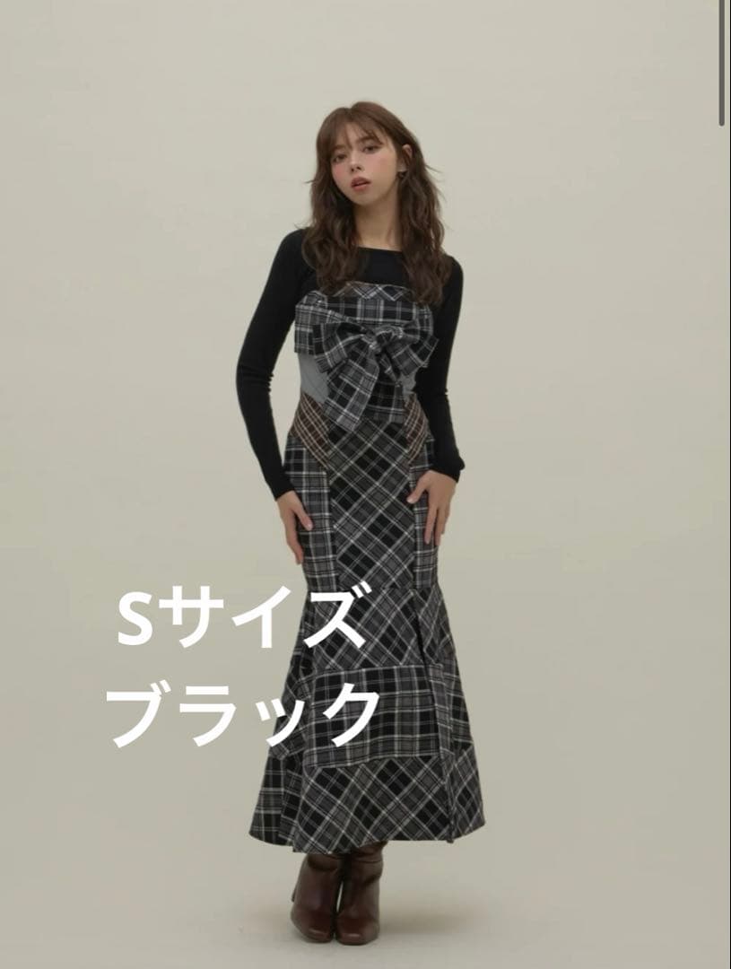 ［正規品］andmary Juni check dress black S