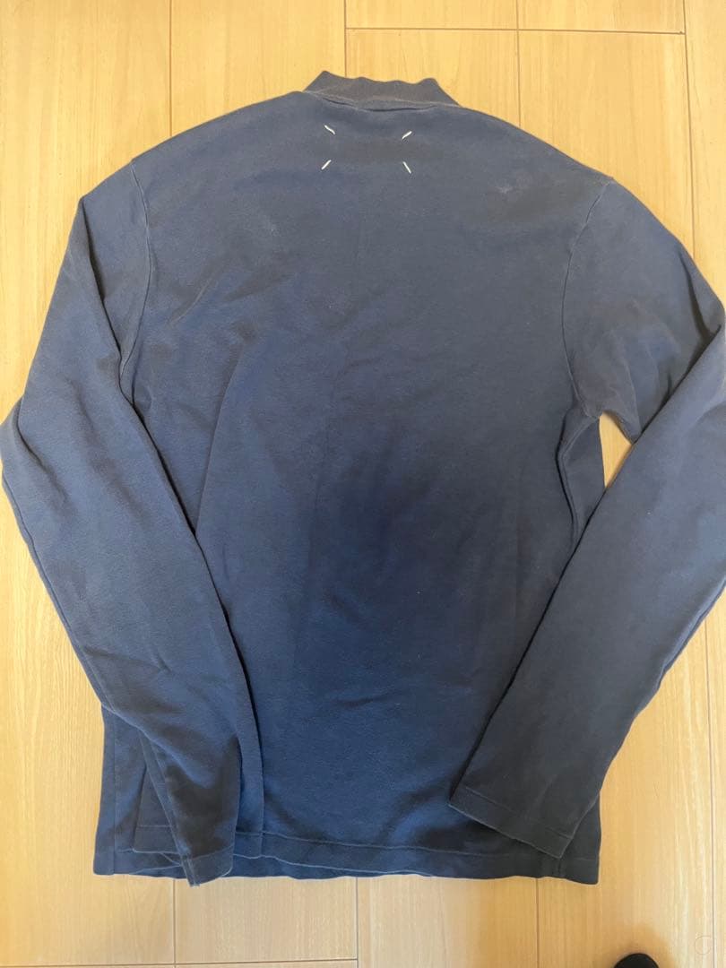 マルタンマルジェラ　ネイビー ハイネック カットソー