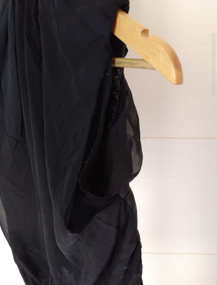 モンクレール　SONA/チュール切替/ダウンベスト/ナイロン/BLK/無地