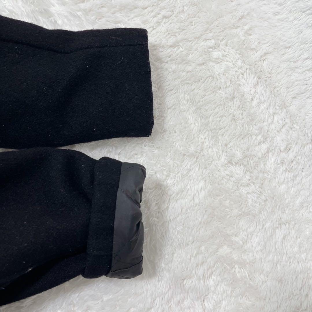 【アメリカ製 L 中綿キルティング】ショット　ピーコート　ダブル　黒