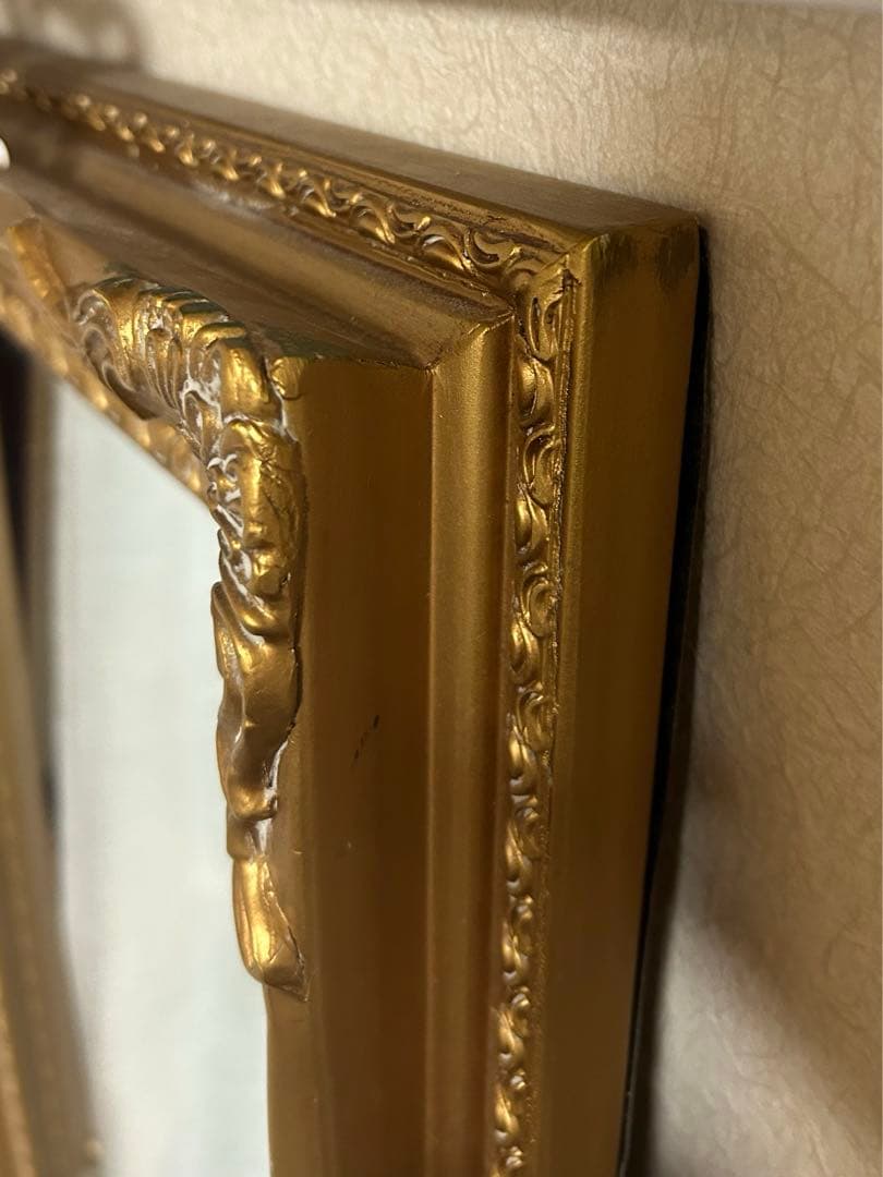 アンティーク調 バロックスタイル 金色全身鏡