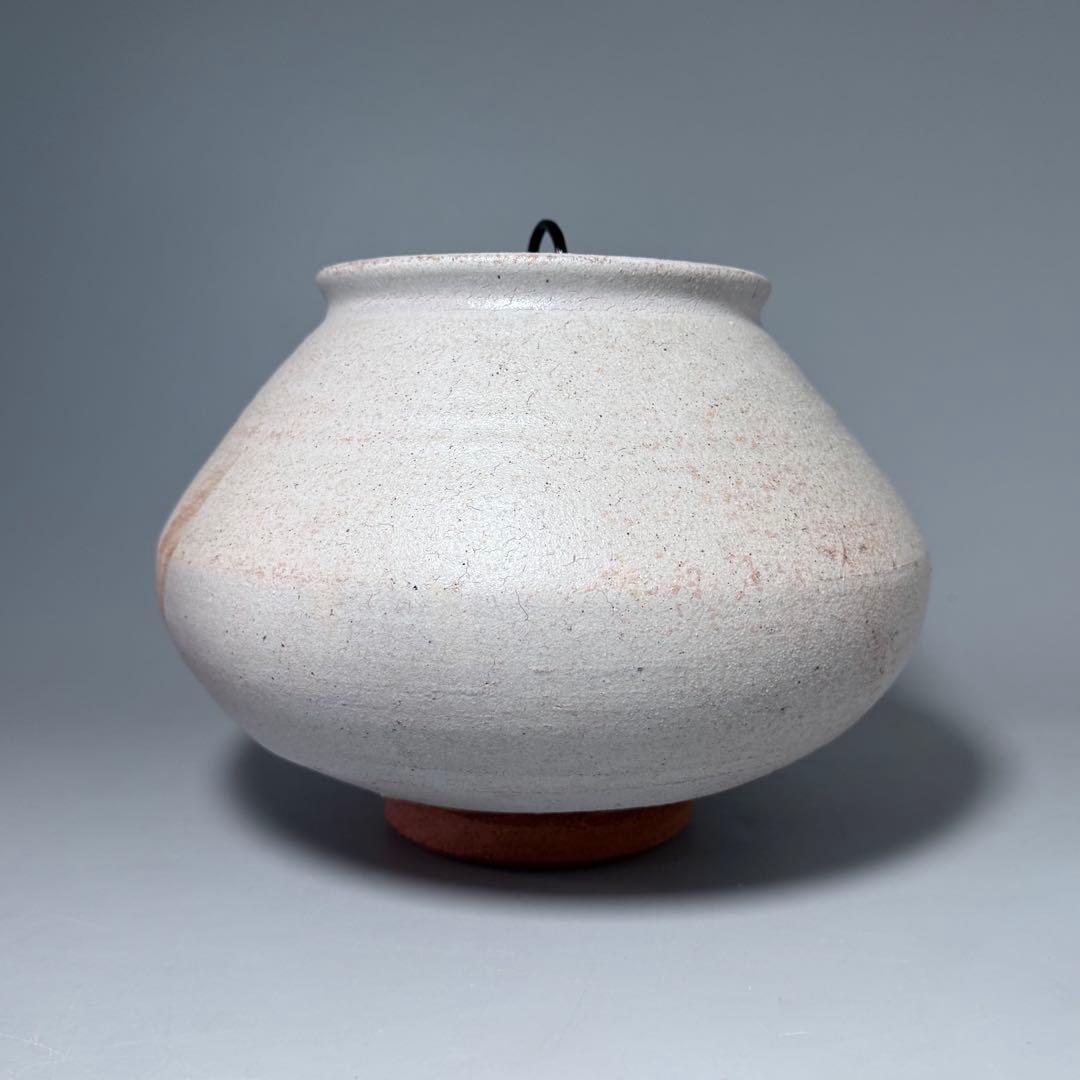 西岡小十　自作　絵唐津壺水指　共箱　共布　栞　家元旧蔵品　茶道具　芸術品