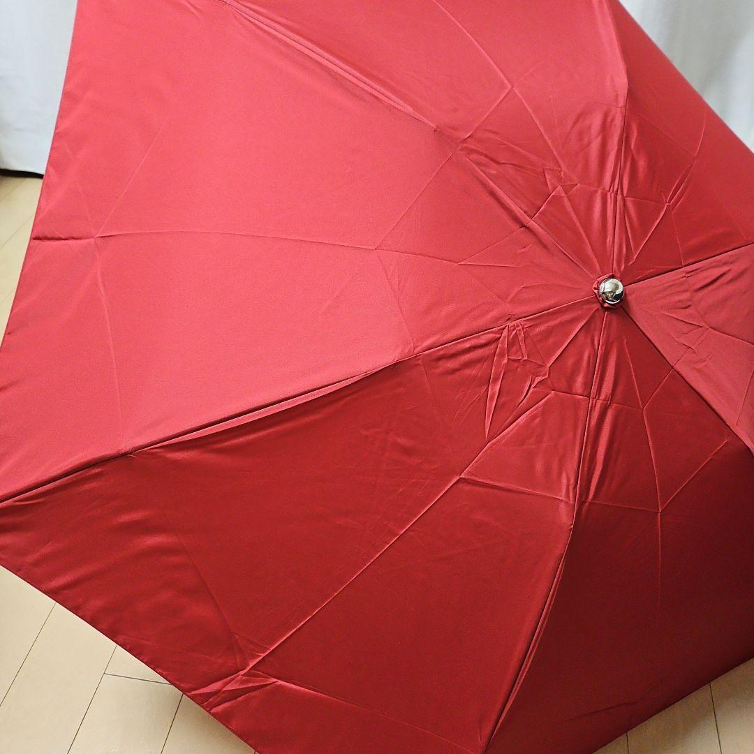 希少 未使用 ヴィヴィアン 折りたたみ傘 55cm 赤 刺繍フラワー タグ付き