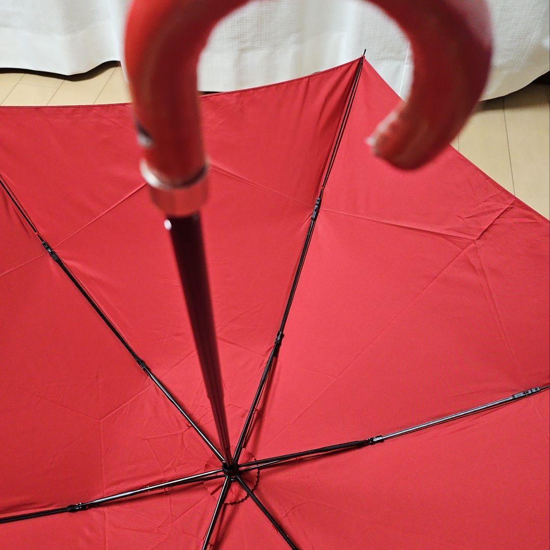 希少 未使用 ヴィヴィアン 折りたたみ傘 55cm 赤 刺繍フラワー タグ付き