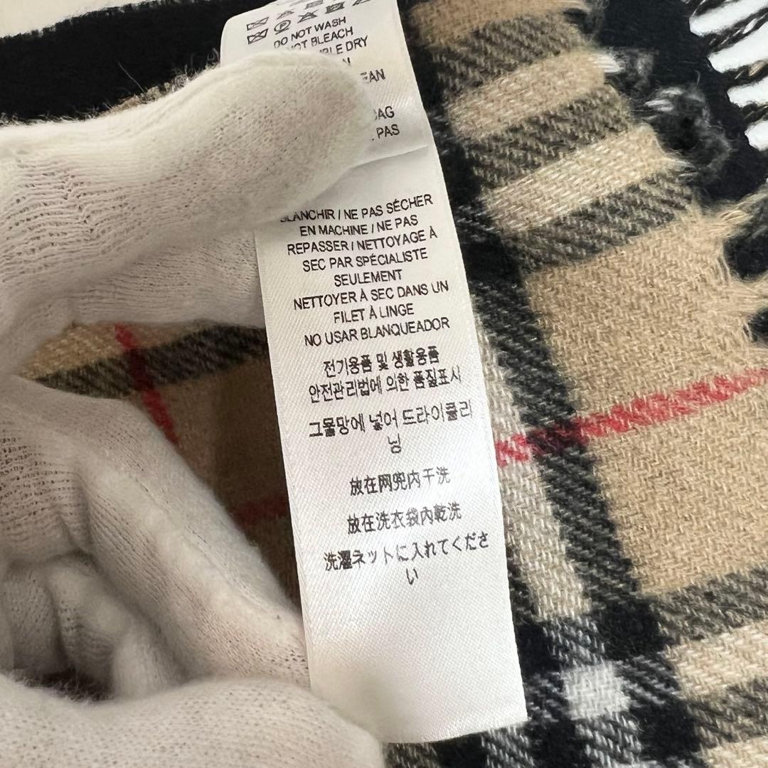 BURBERRY リバーシブル チェック カシミアスカーフ　マフラー　現行品
