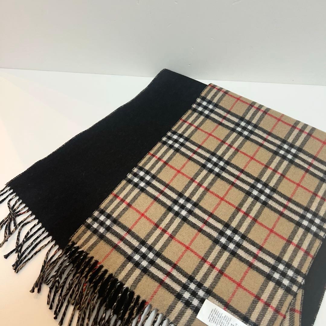 BURBERRY リバーシブル チェック カシミアスカーフ　マフラー　現行品