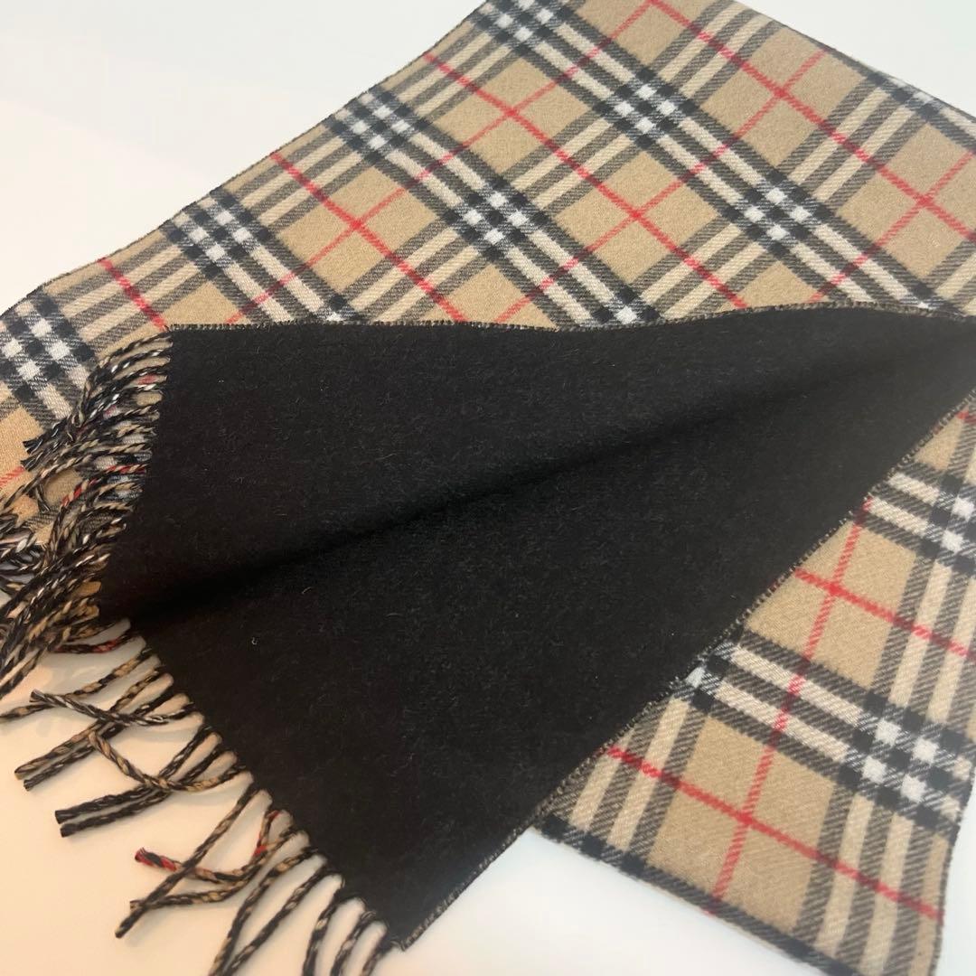 BURBERRY リバーシブル チェック カシミアスカーフ　マフラー　現行品
