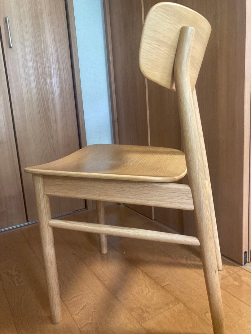 無印良品　ラウンドチェア オーク材
