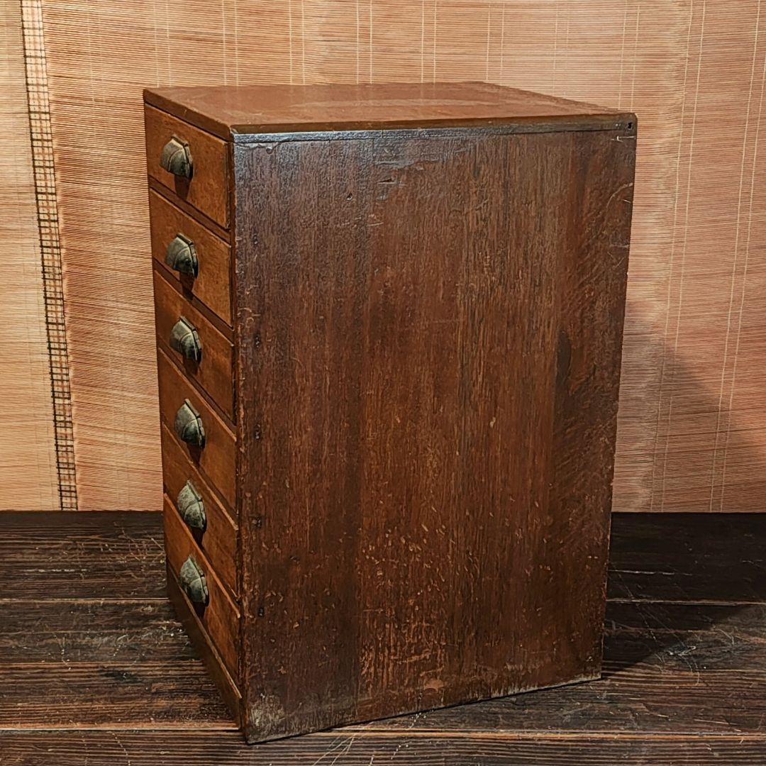 小引き出し6杯　小抽斗　昭和レトロ　木箱　古家具