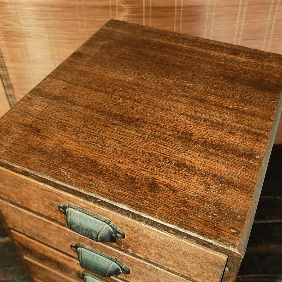 小引き出し6杯　小抽斗　昭和レトロ　木箱　古家具