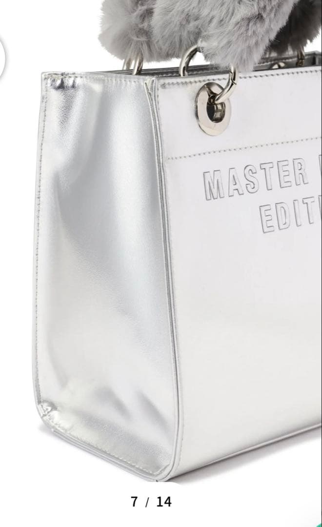 新品タグ付き　マスターバニー　フェイクファーハンドル　カートバッグ　白　ゴルフ