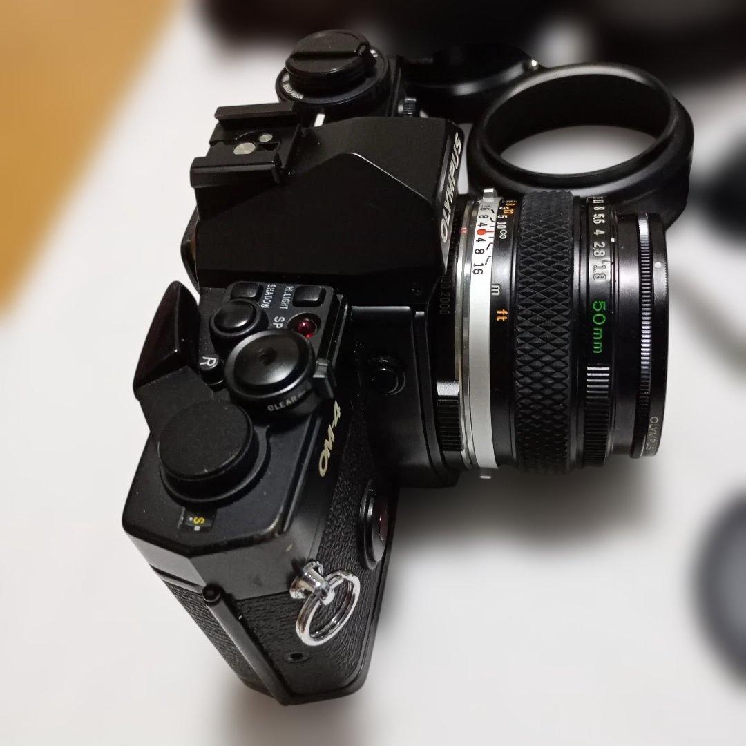 フィルムカメラ Olympus OM-4+ Auto- 50 f1.8+teleplus MC7