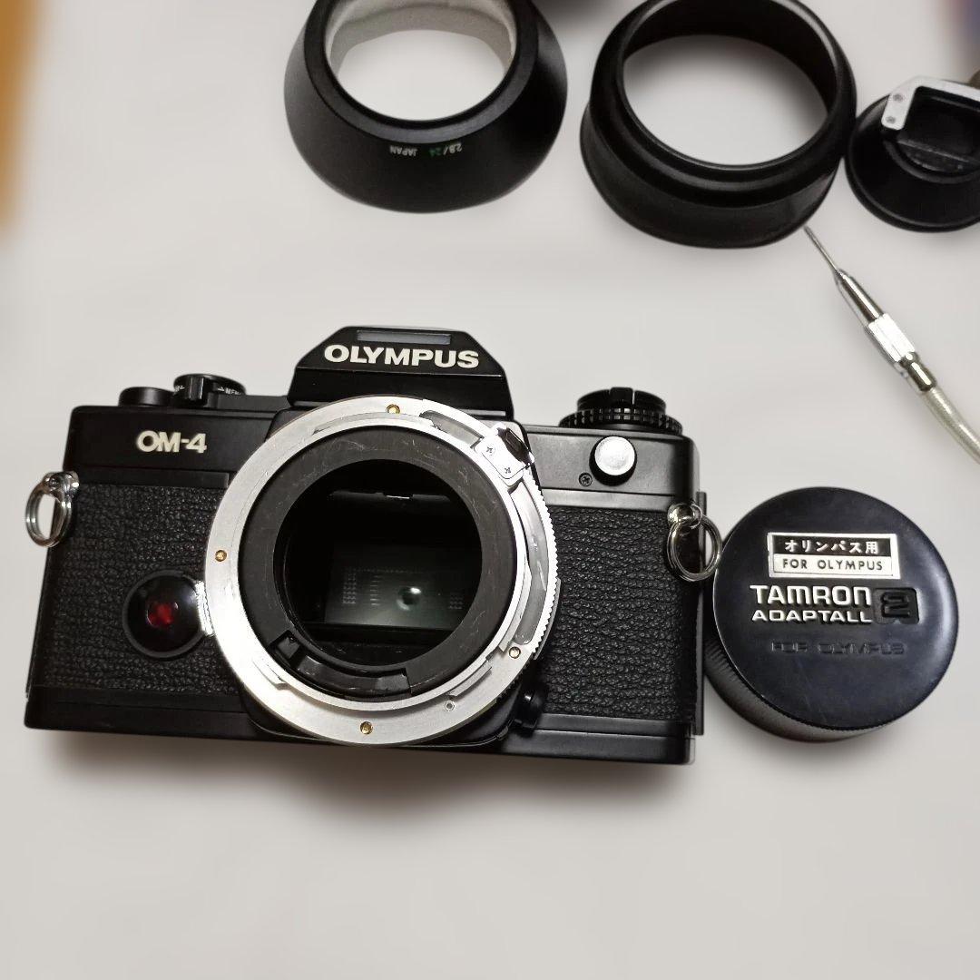 フィルムカメラ Olympus OM-4+ Auto- 50 f1.8+teleplus MC7