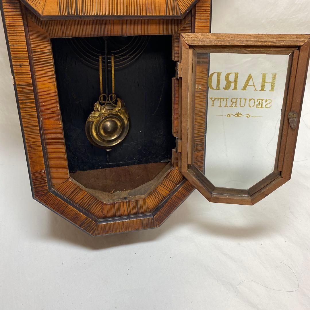 振り子時計　ゼンマイ式　掛け時計 アンティーク　古道具