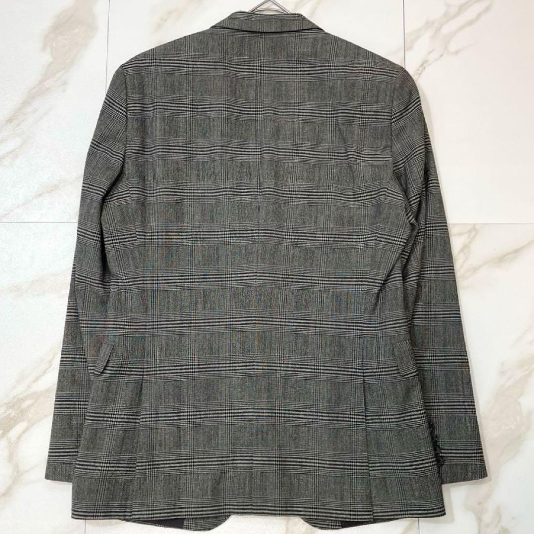 ヒューゴボス スーツ セットアップ ストレッチ グレンチェック ウール グレー