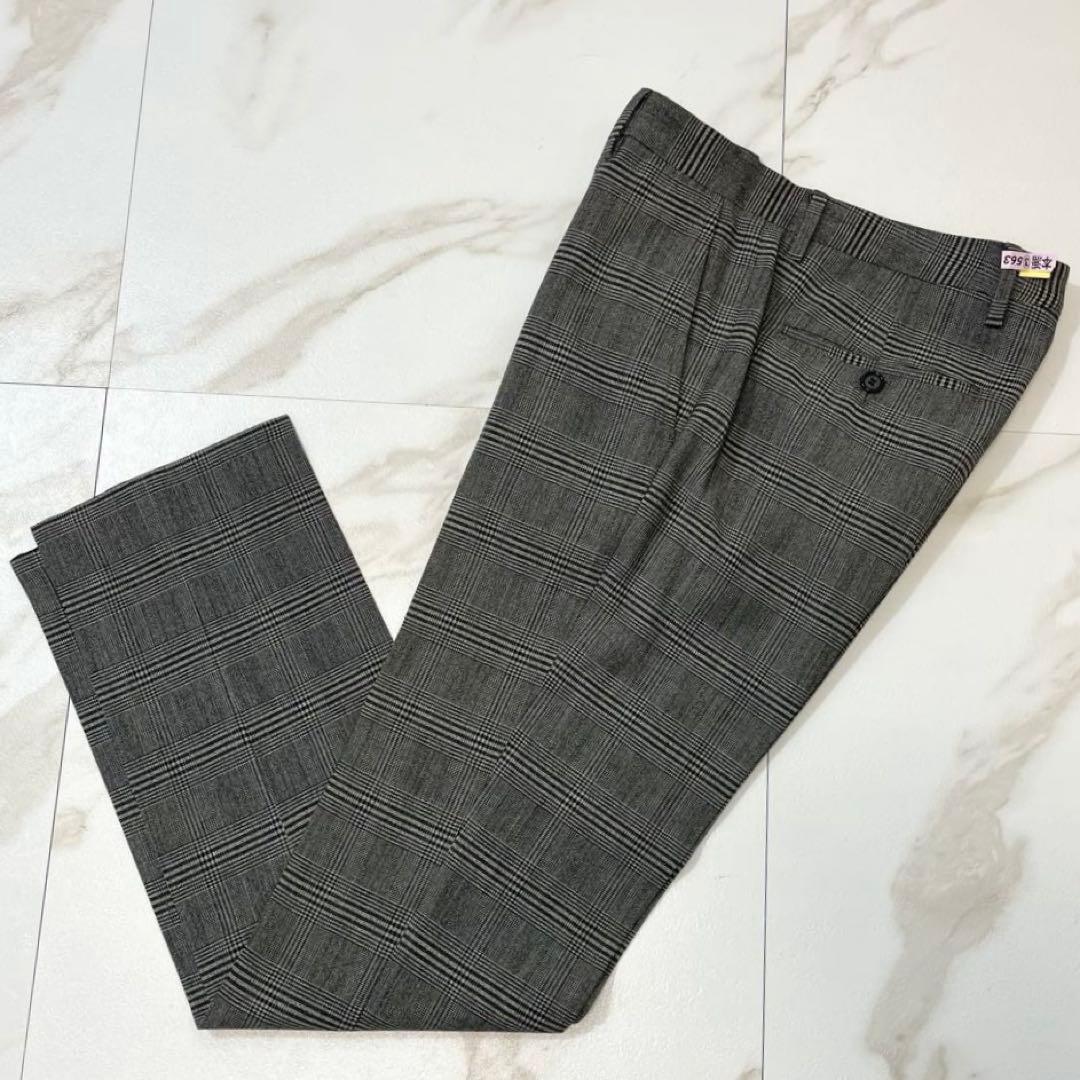 ヒューゴボス スーツ セットアップ ストレッチ グレンチェック ウール グレー