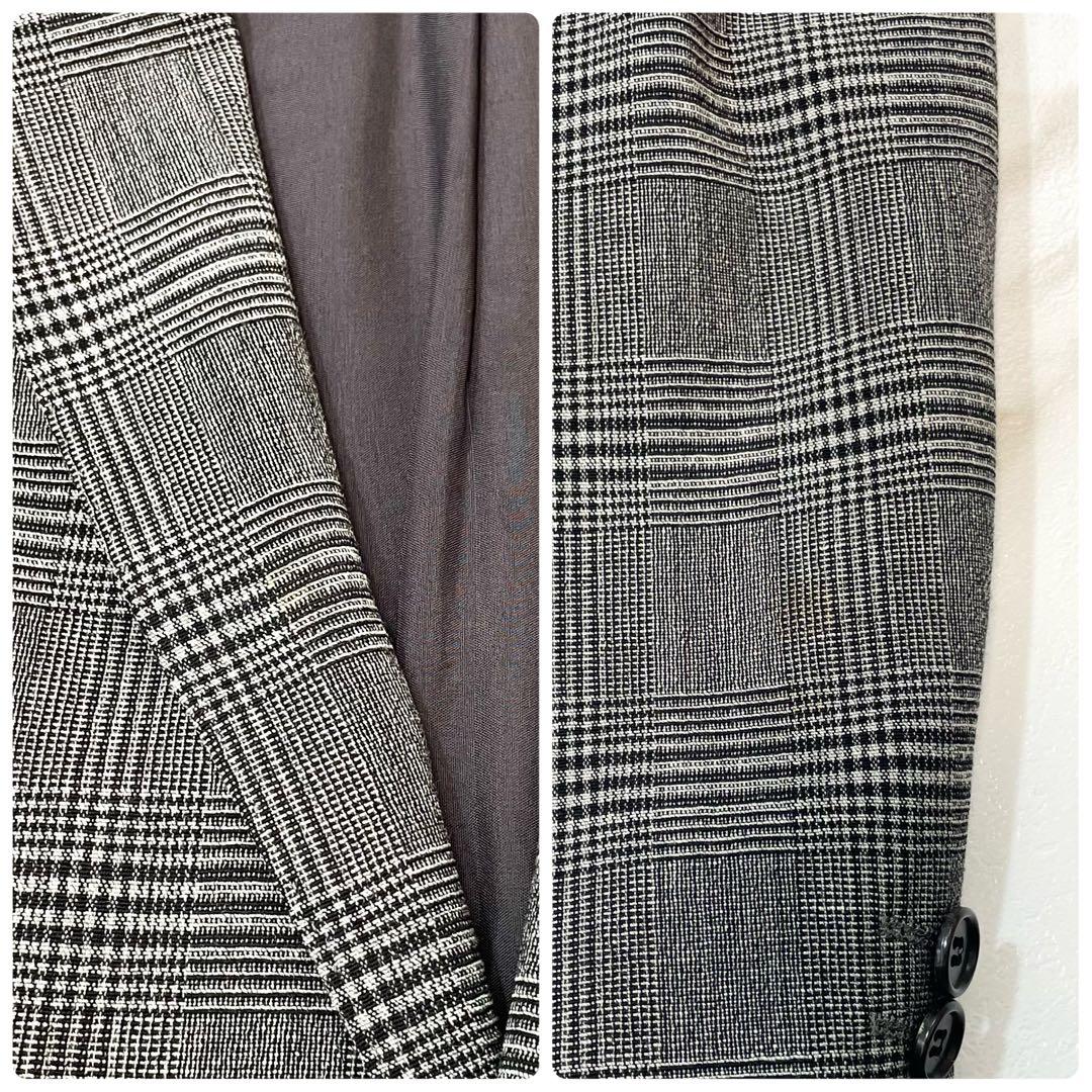 ヒューゴボス スーツ セットアップ ストレッチ グレンチェック ウール グレー