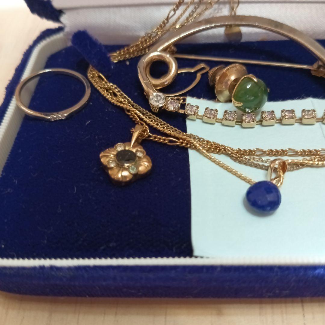 遺品整理アクセサリーまとめK18ルビー、ニナリッチ、4℃、14Kリングプレゼント