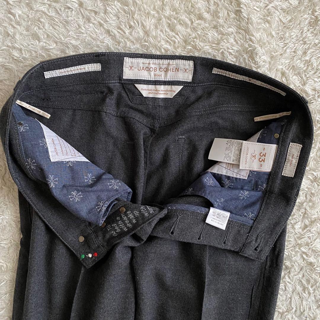 未使用級/W33 JACOB COHEN J666 スラックス フランネルウール