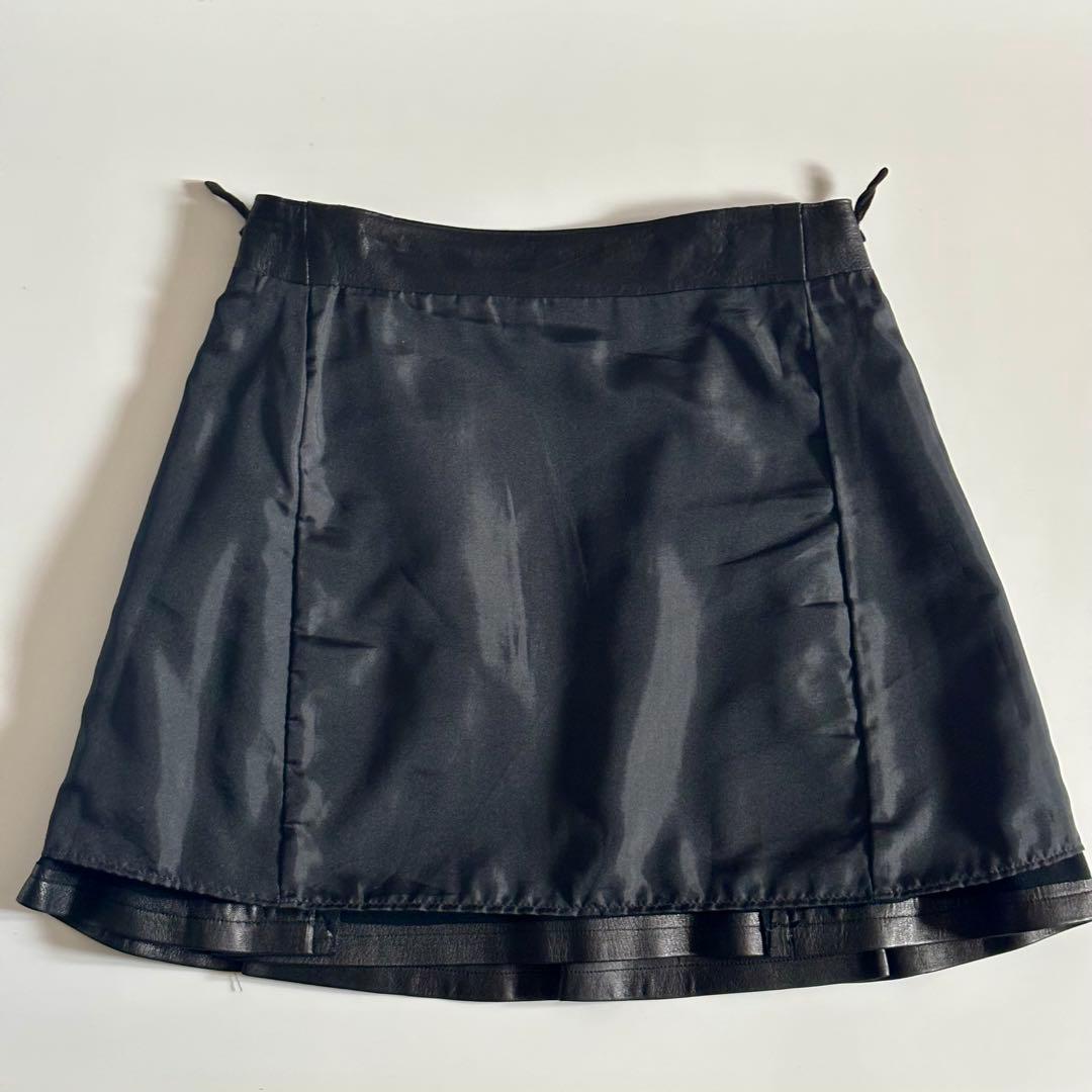 OLD アニエスべー/フランス製ラムレザー　ミニスカート