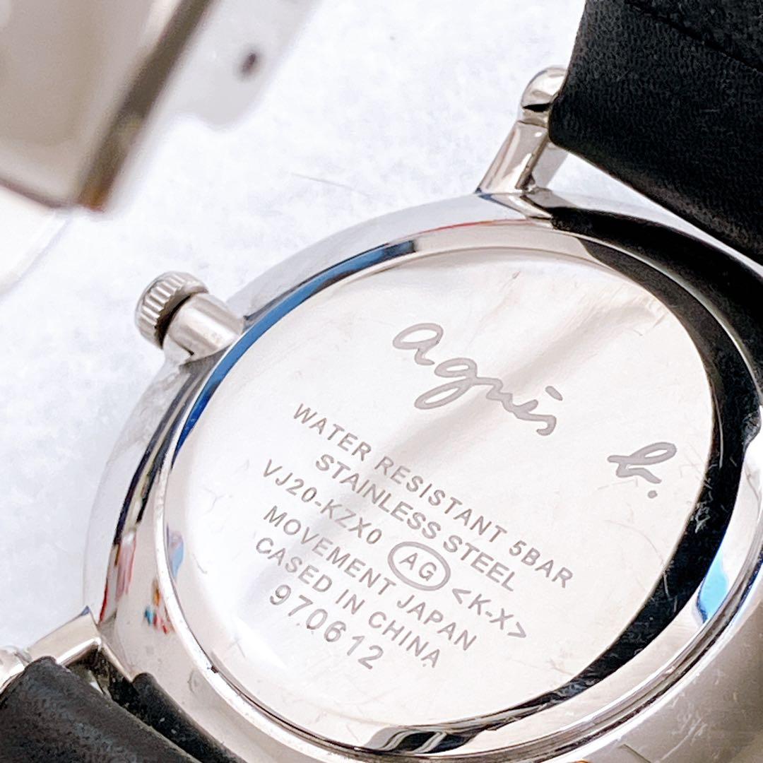 agns b.アニエスベー　腕時計マルチェラ　レディース　美品　黒レザーベルト