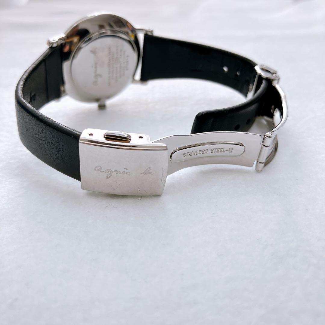 agns b.アニエスベー　腕時計マルチェラ　レディース　美品　黒レザーベルト