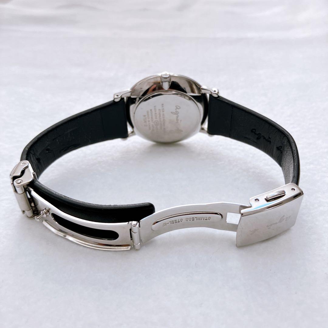 agns b.アニエスベー　腕時計マルチェラ　レディース　美品　黒レザーベルト