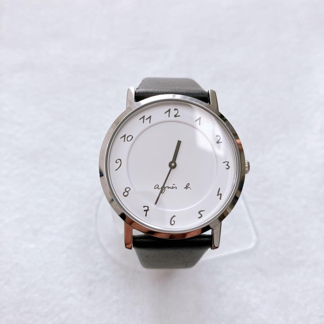 agns b.アニエスベー　腕時計マルチェラ　レディース　美品　黒レザーベルト