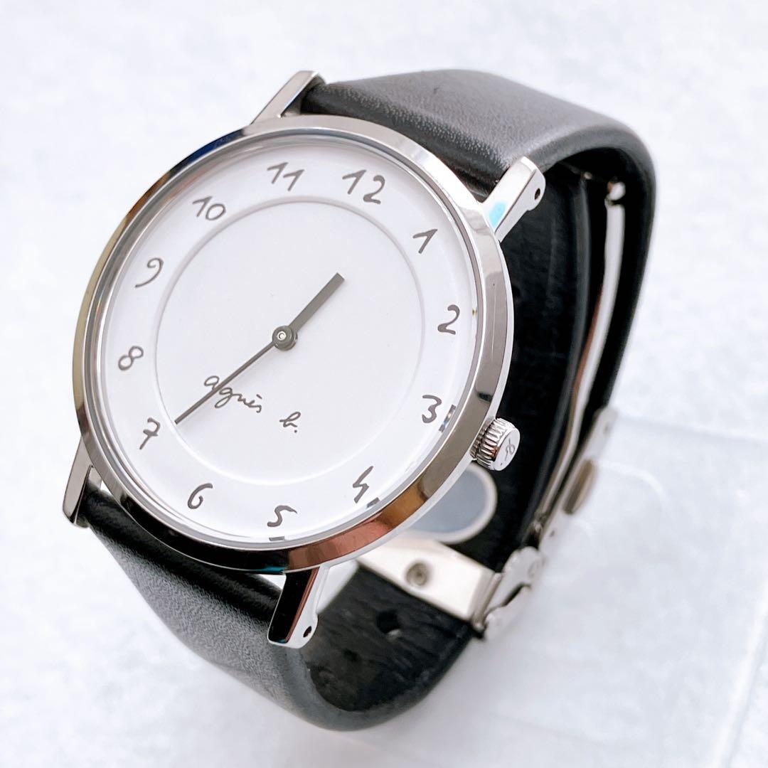 agns b.アニエスベー　腕時計マルチェラ　レディース　美品　黒レザーベルト