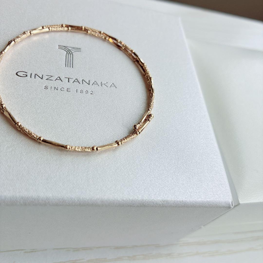 未使用 GINZA TANAKA K18イエローゴールド バングル
