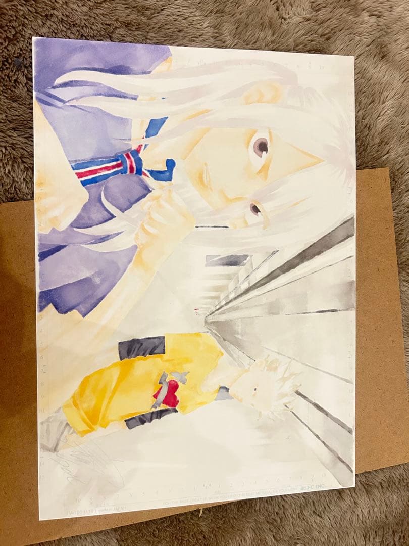 東山むつき 直筆サイン入り カラー原画 水彩