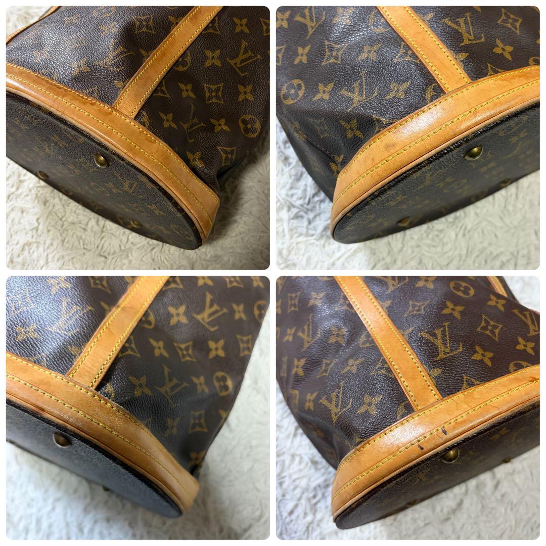 【鑑定済】ルイヴィトン トートバッグ バケットGM モノグラム バケツ型 A4可