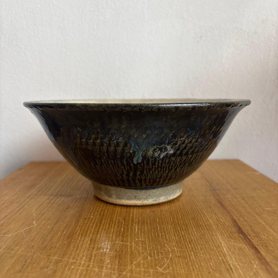 やちむん　沖縄　北窯　宮城正享　陶器　マカイ　丼　椀　トビカンナ　2枚　松田共司