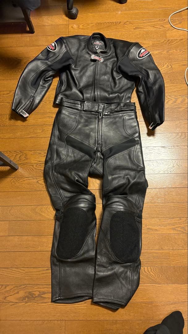 KUSHITANIブラック革ツナギ LLサイズ