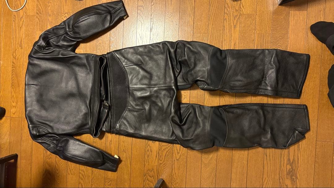 KUSHITANIブラック革ツナギ LLサイズ