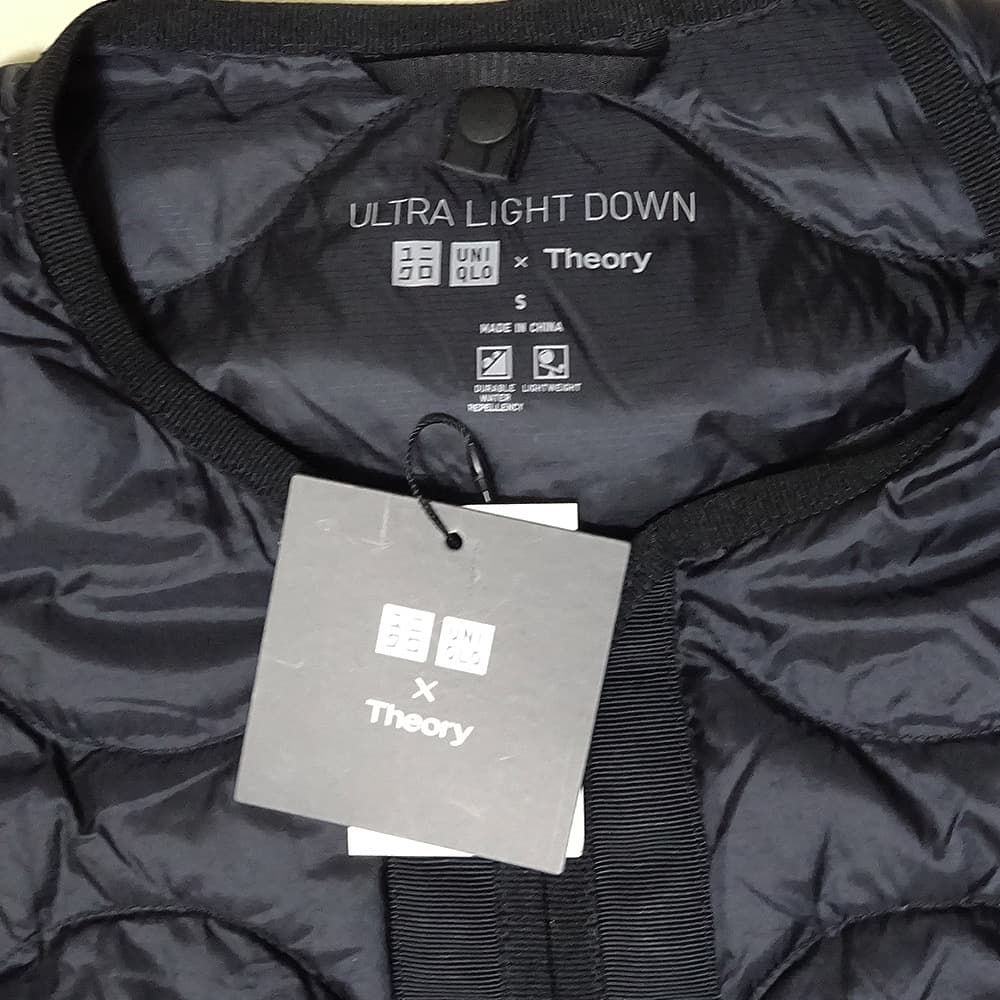 新品 ユニクロ×セオリー ウルトラライトダウンロングベスト 黒 S ブラック
